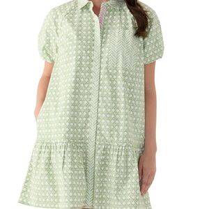 Crown & Ivy Green and White Midi Dress